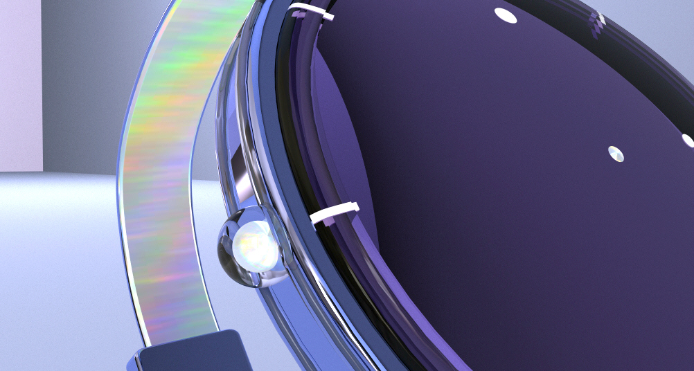 watch iridescent holographic colorful minimal risd Rhino Render concept trippy
