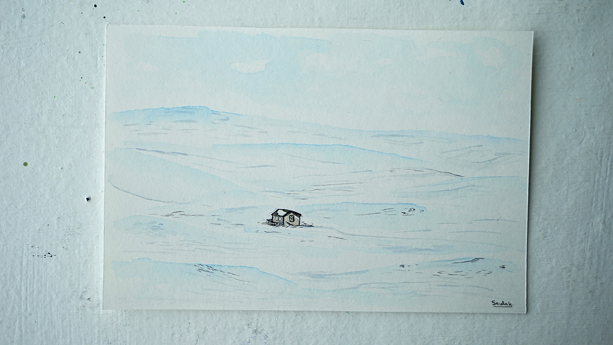 postcard traveling minimal creativewriting lonelyplaces Ordinary EverydayLife aroundtheworld iceland watercolorpainting 