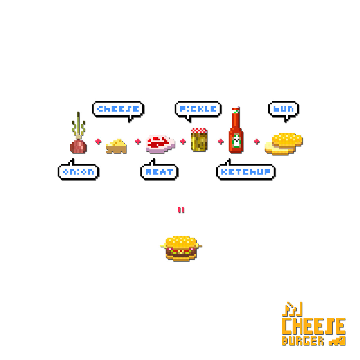pixel pixelart 8bit McDonalds burger Cheese