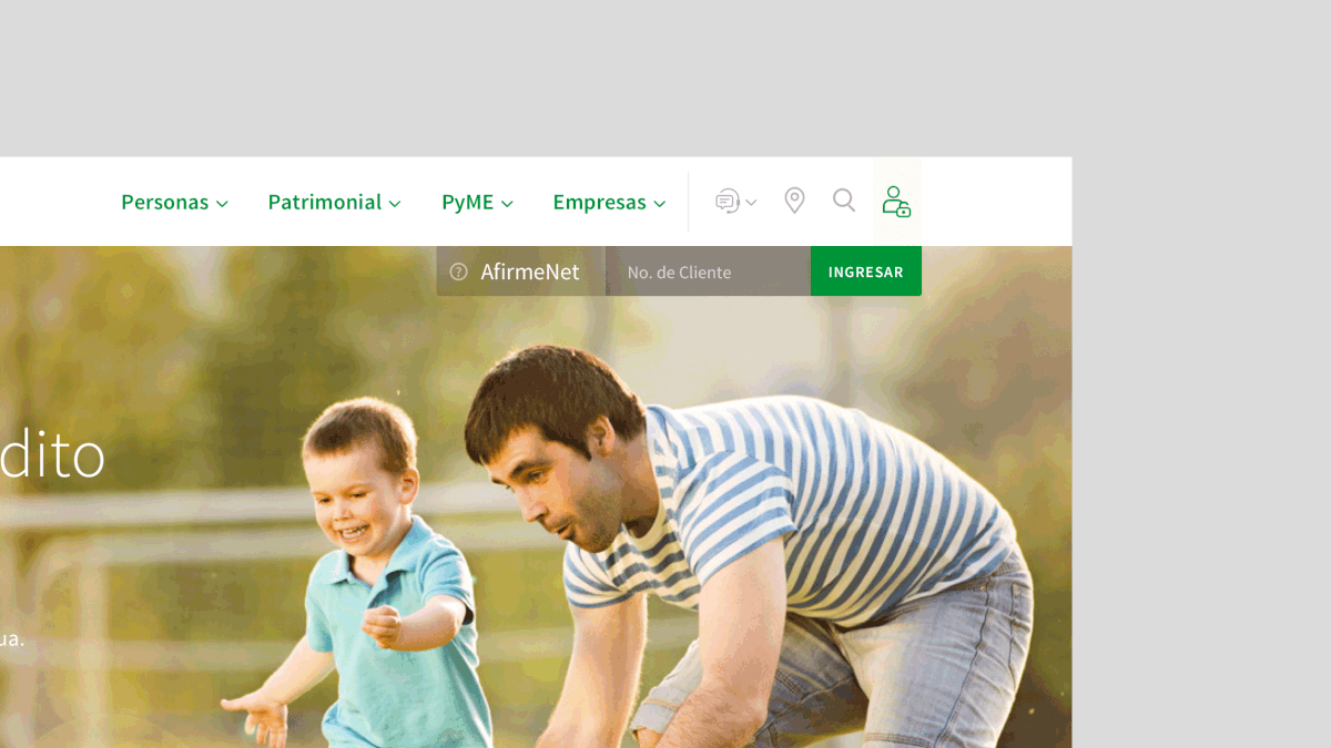 Afirme Website redesign green Bank UI/UX clean banking