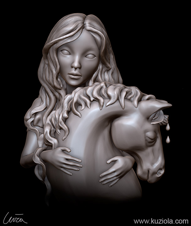 sculpture 3D model Character design Zbrush cinema 4d