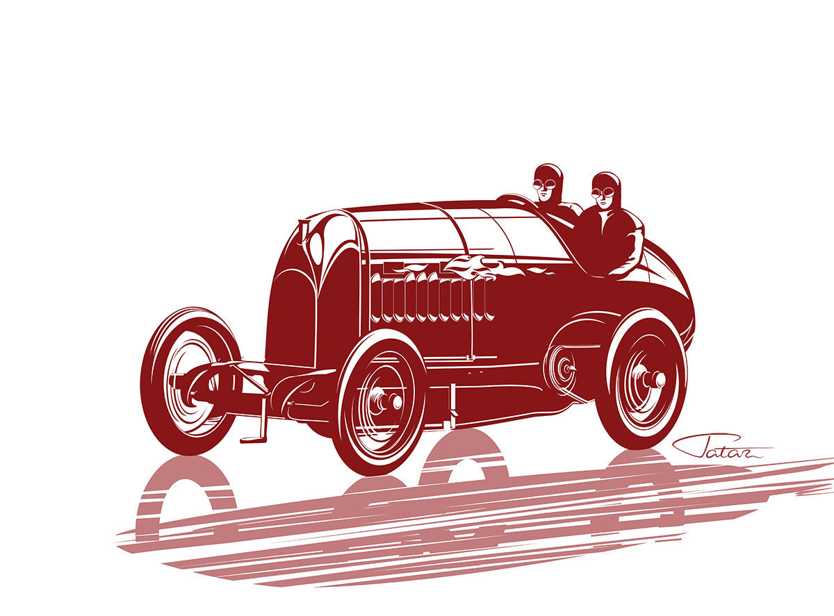 vector illustration of a sportcar