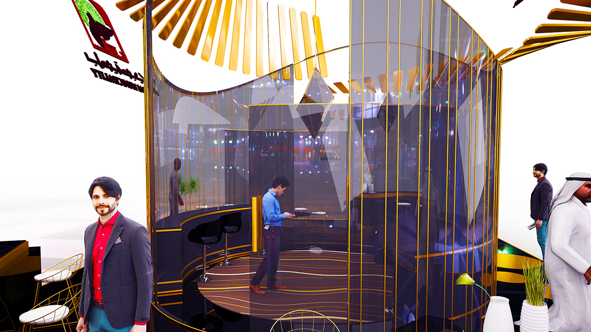 jewelry dubai UAE new concept Exhibition  Stand booth pepsi 3D
