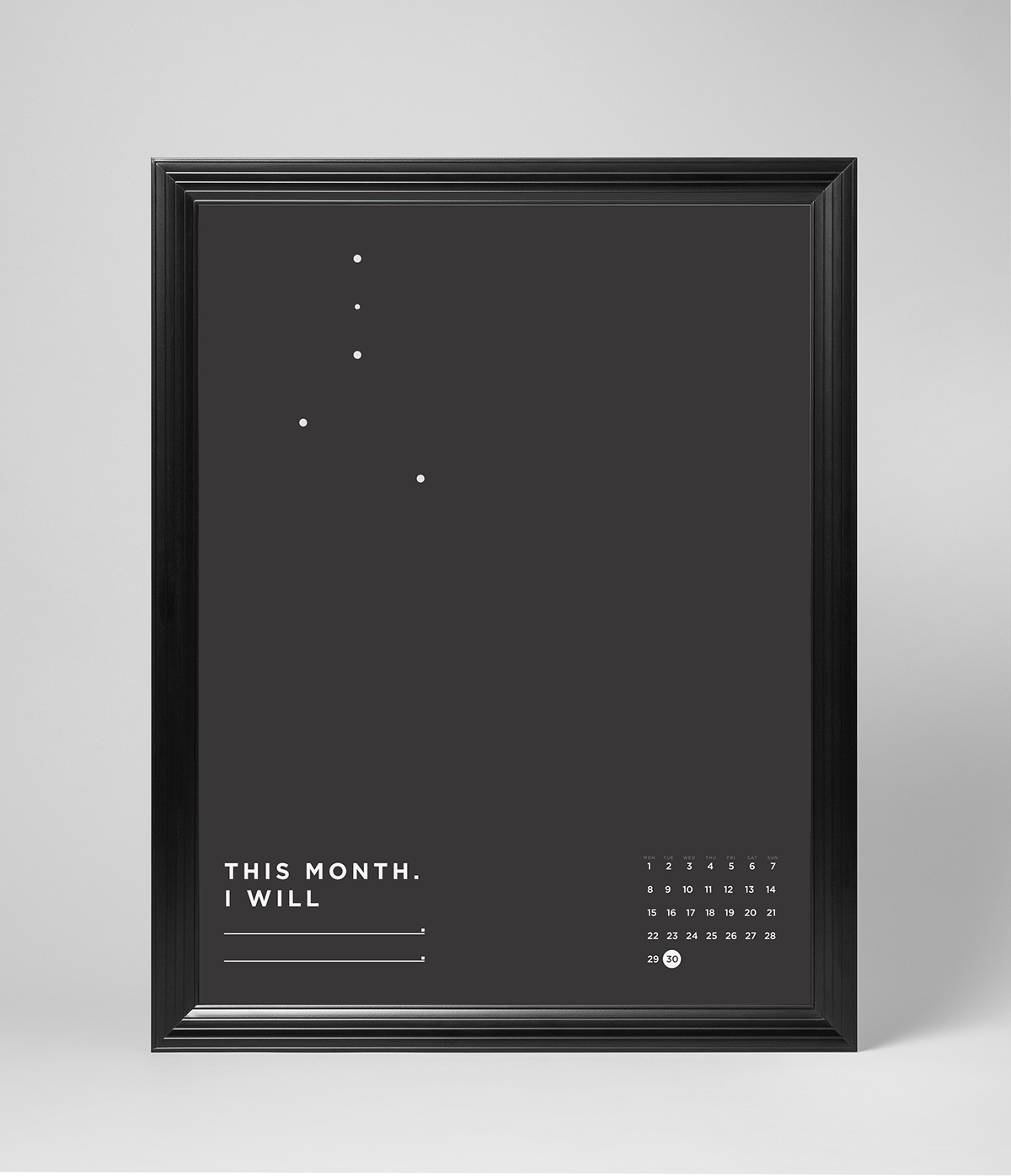 Space  cosmos calendar Promotional hybrid time minimalist design