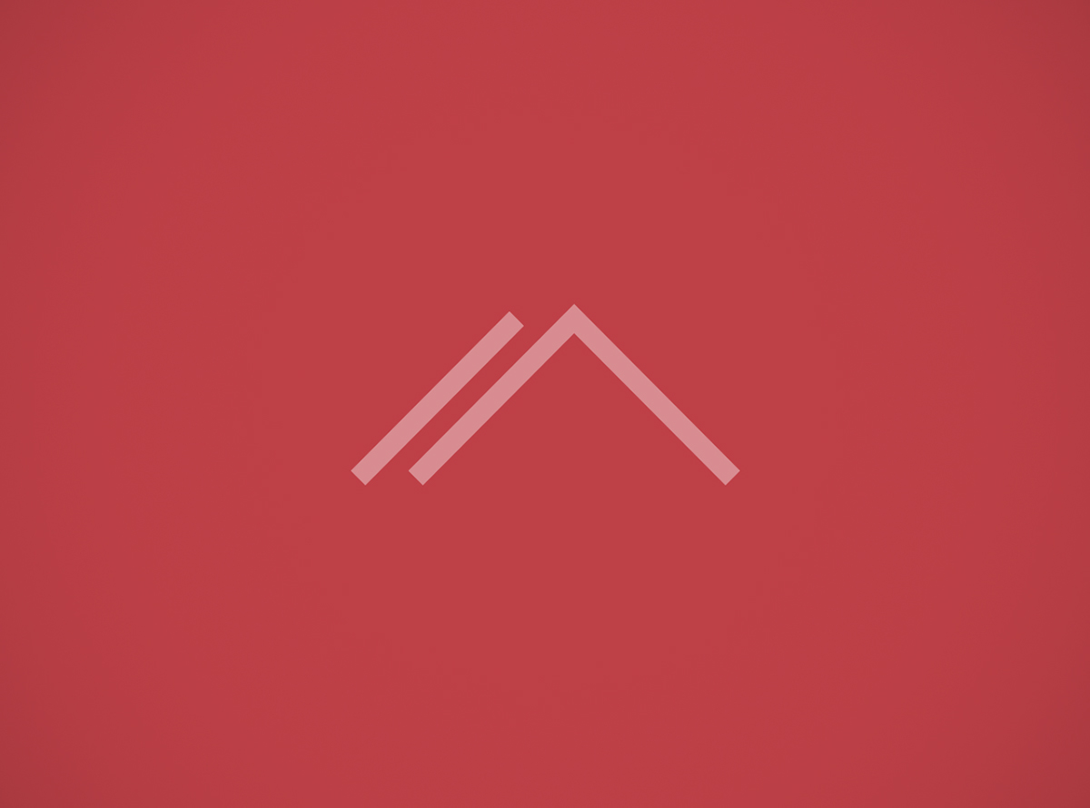 red logo Icon roof house home business card geometric