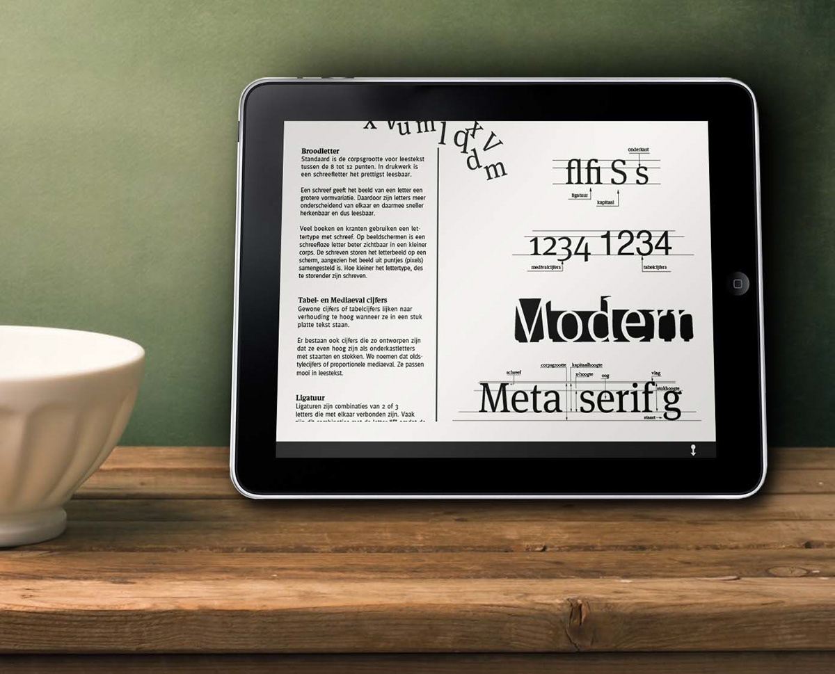 iPad about Meta Serif erik spiekermann info learn dutch