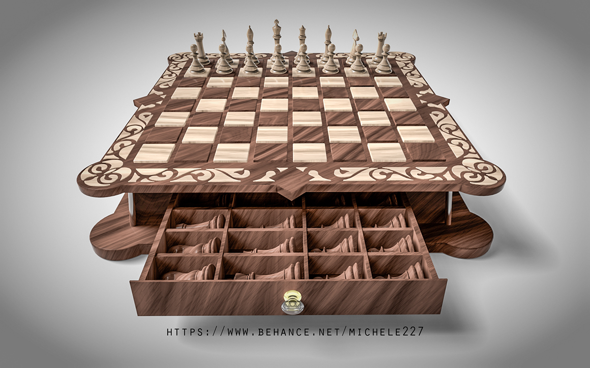 The immortal game (3D chess set) on Behance