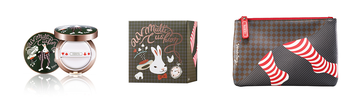 package design ILLUSTRATION  Cosmetic alice in wonderland vérité Amore Pacific