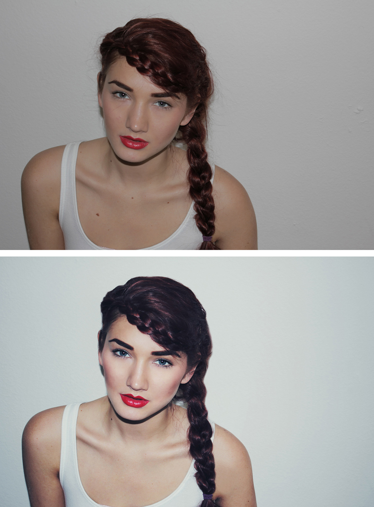 retouch cs5 makeup beauty portrait Before and After