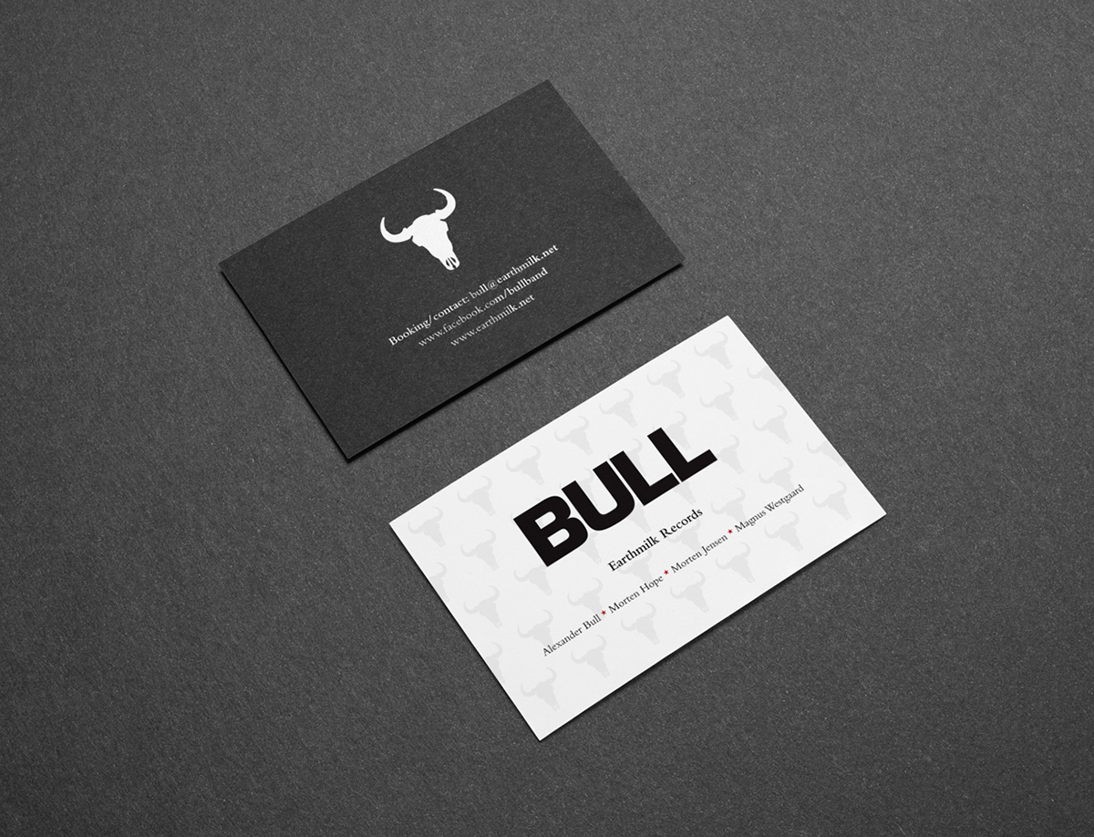 identity logo bull poster gig poster CD cover Music Packaging Logotype envelope business card graphics poster tube CD Art music art