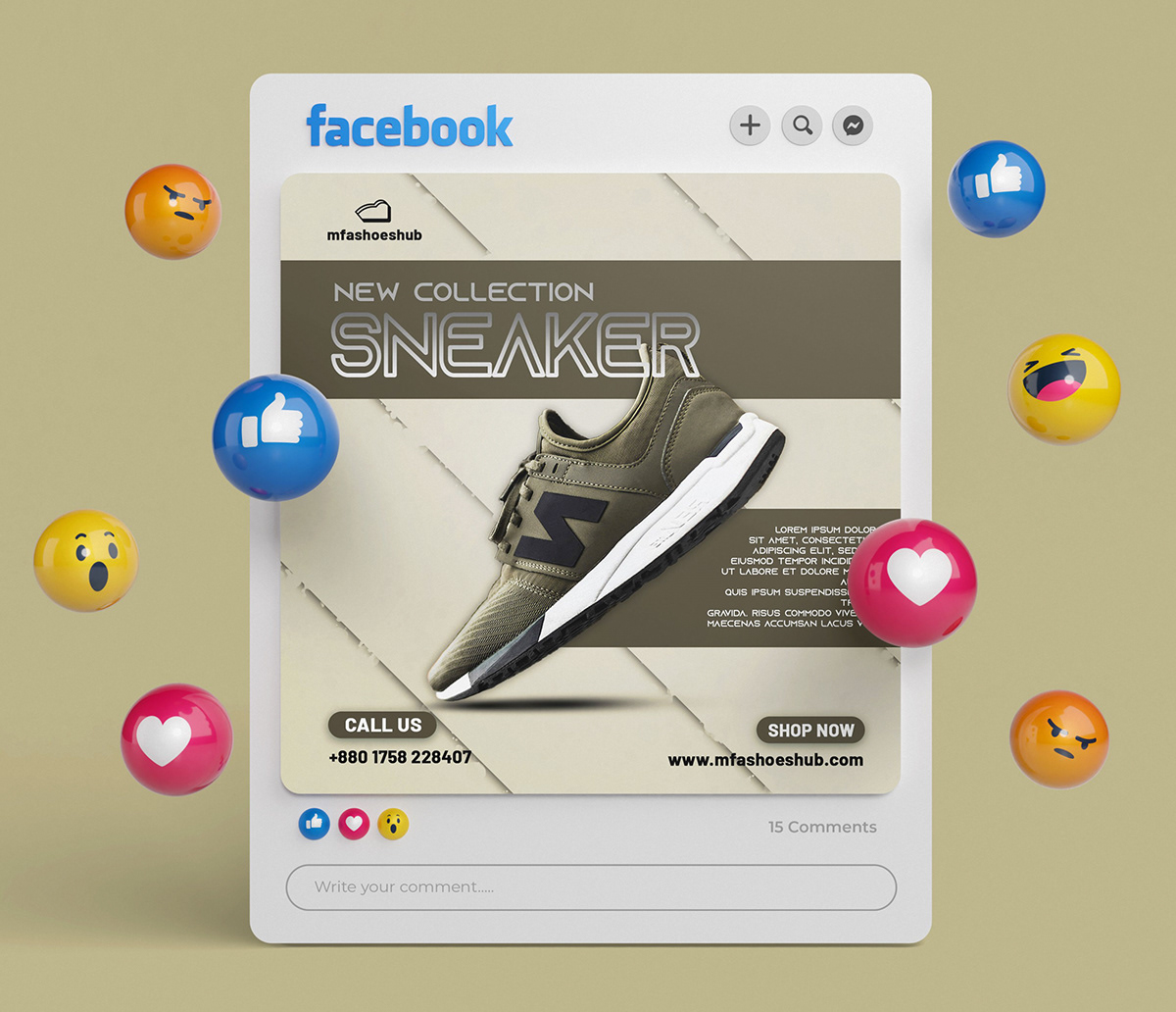 Social media post graphic design  marketing   facebook post Advertising  Facebook ads Creative Design professional shoes sneakers