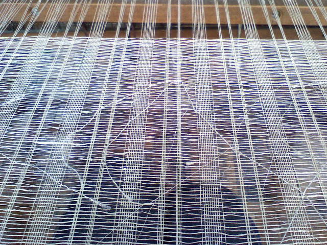 weaver weaving spider nest fabric contexture artist art Art Installation