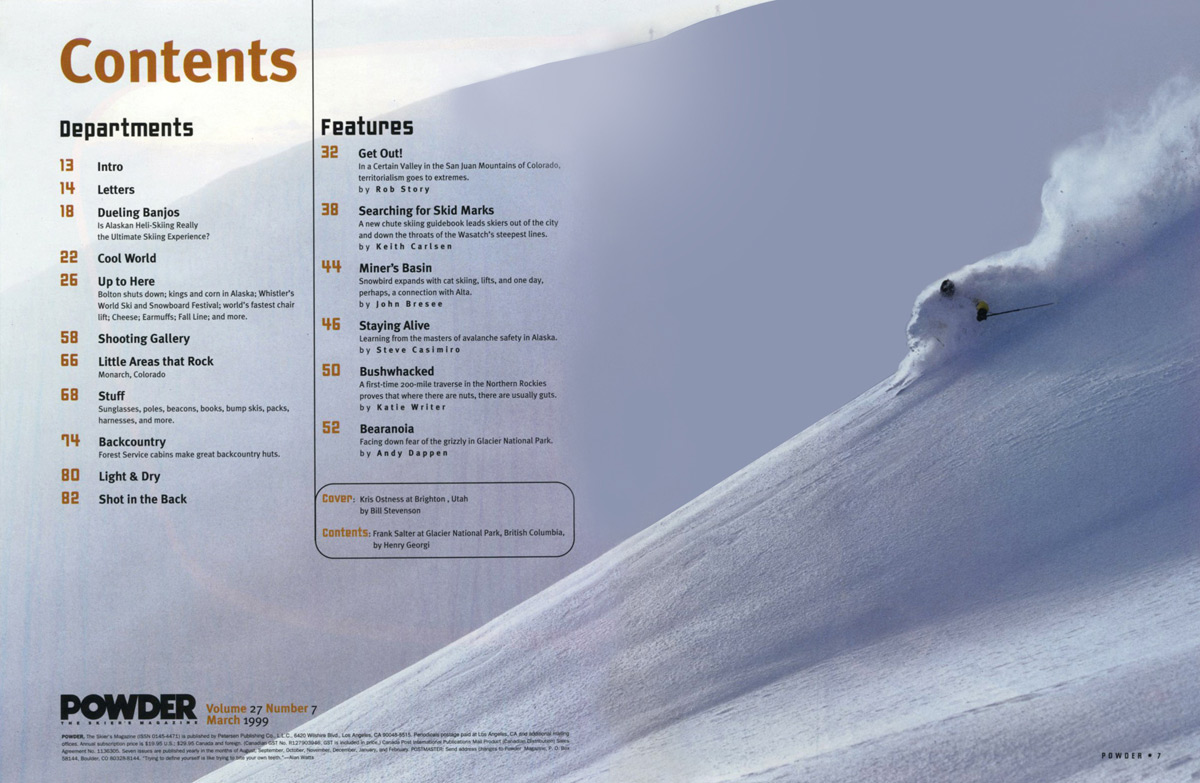 powder skiiing magazine