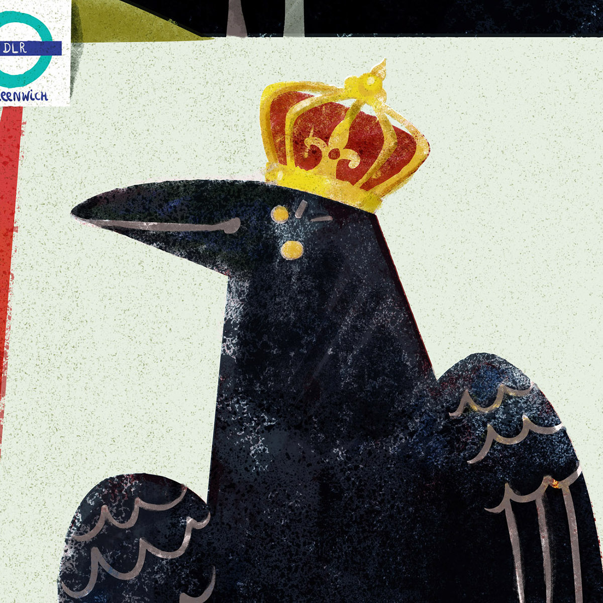 Serco Illustration serco London raven greenwich observatory dlr Transport for London contest Royal ravens