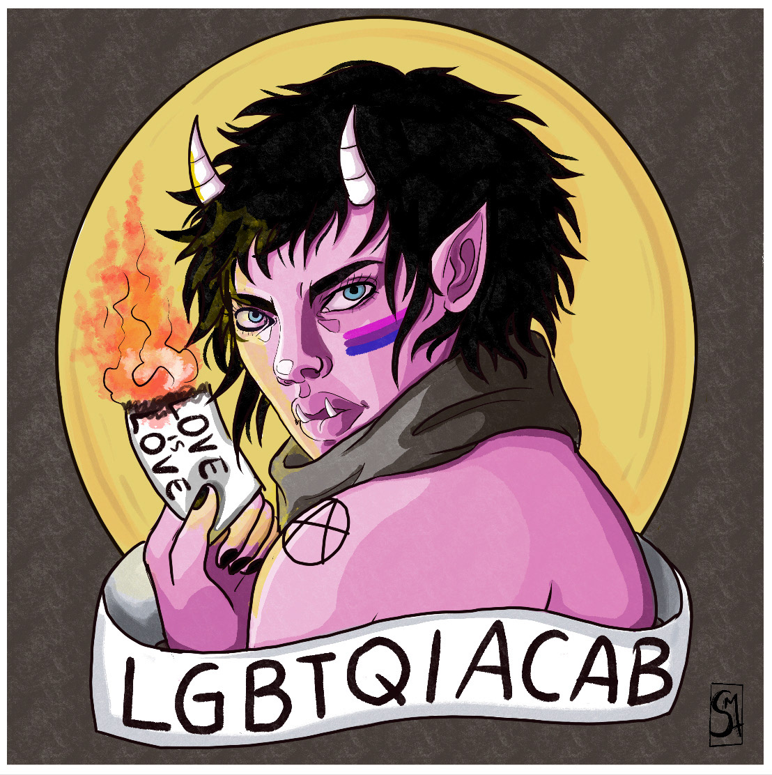 activism bipride comingout digital illustration feminism lgbtqia+ pride queer