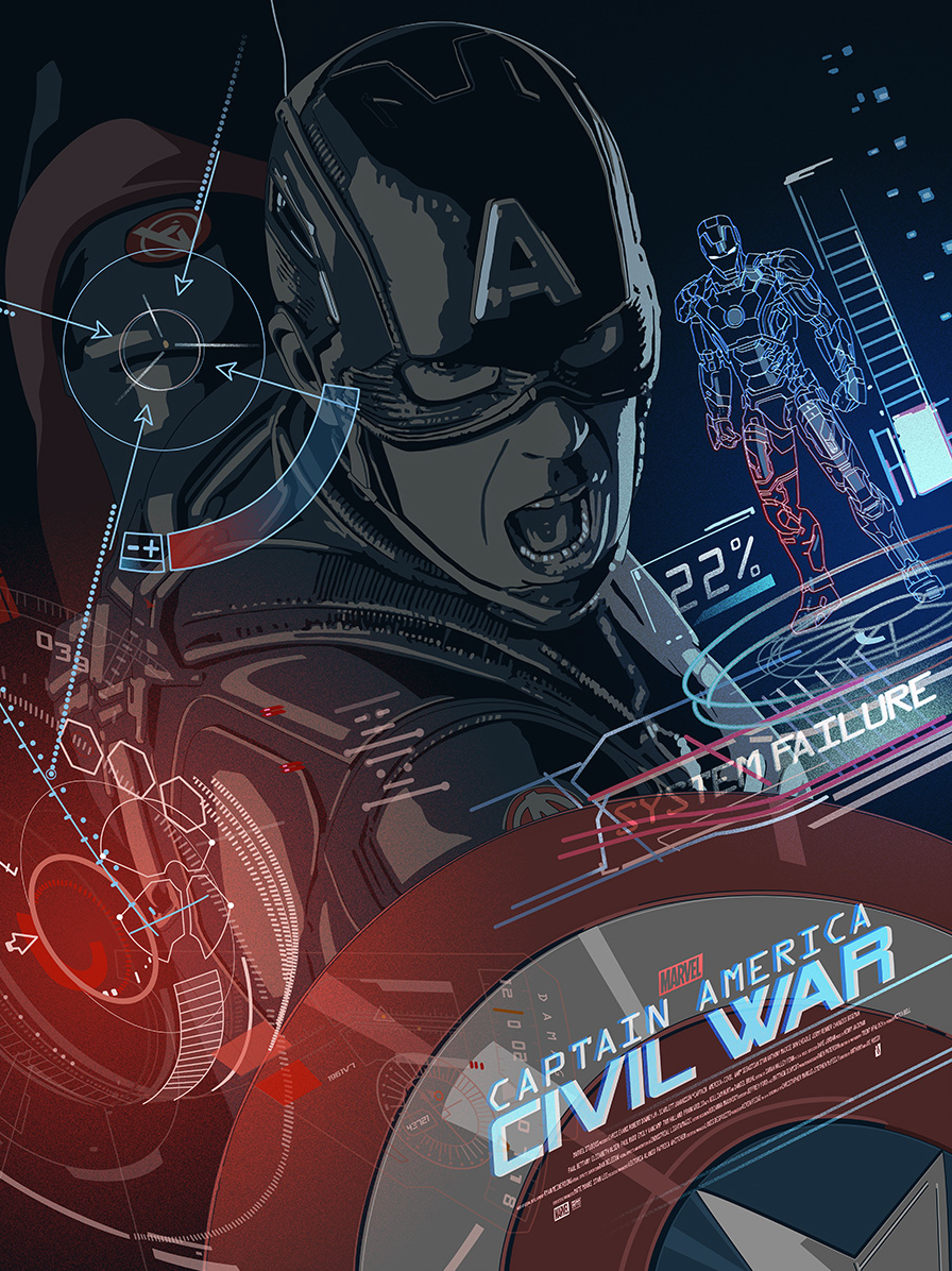 captain america iron man Civil War black panther Poster Tribute Fan Art vector wacom adobe illustrator