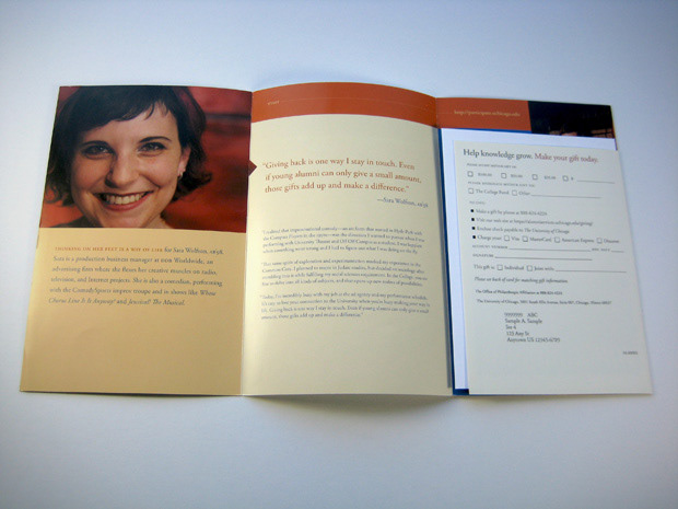 client projects portfolio annual giving print University of Chicago
