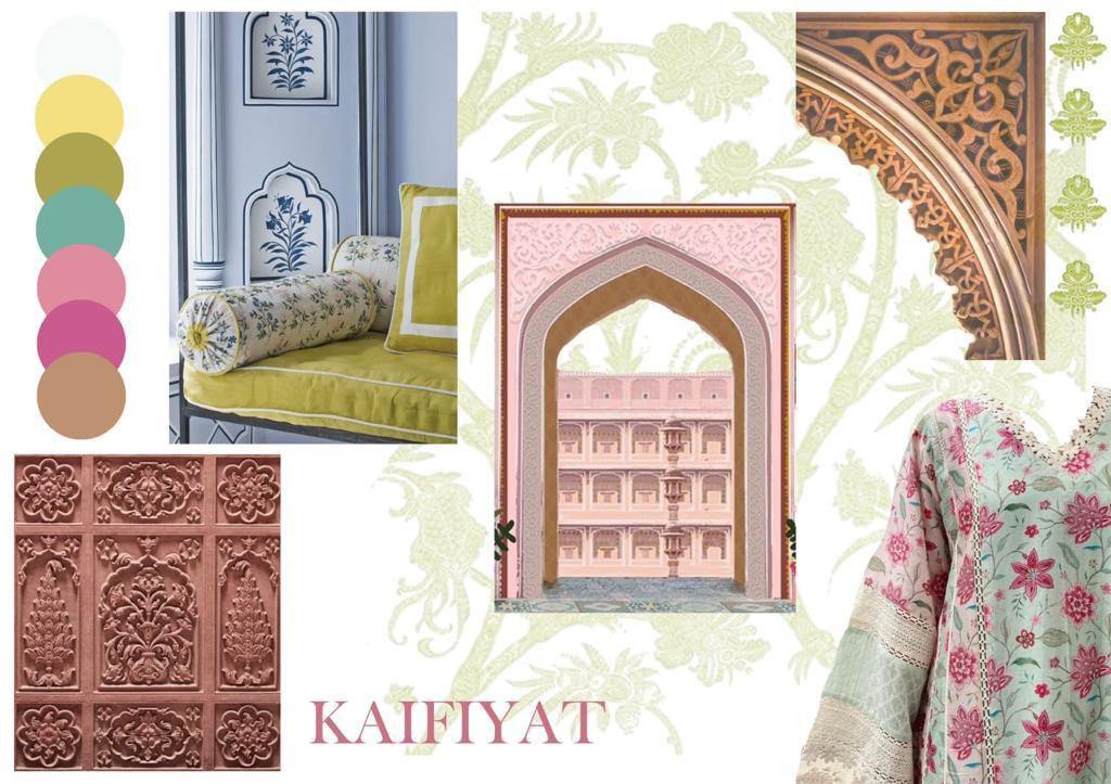 art digital print Fashion  floral Garments mughal motifs print textile