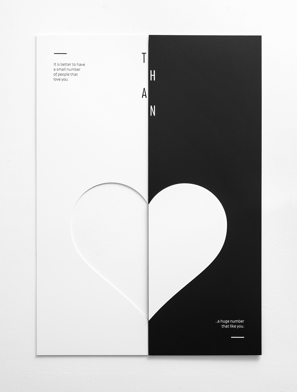 sagmeister Croatia poster Exhibition  minimalist typographic identity New York black White learn thing handmade cut paper