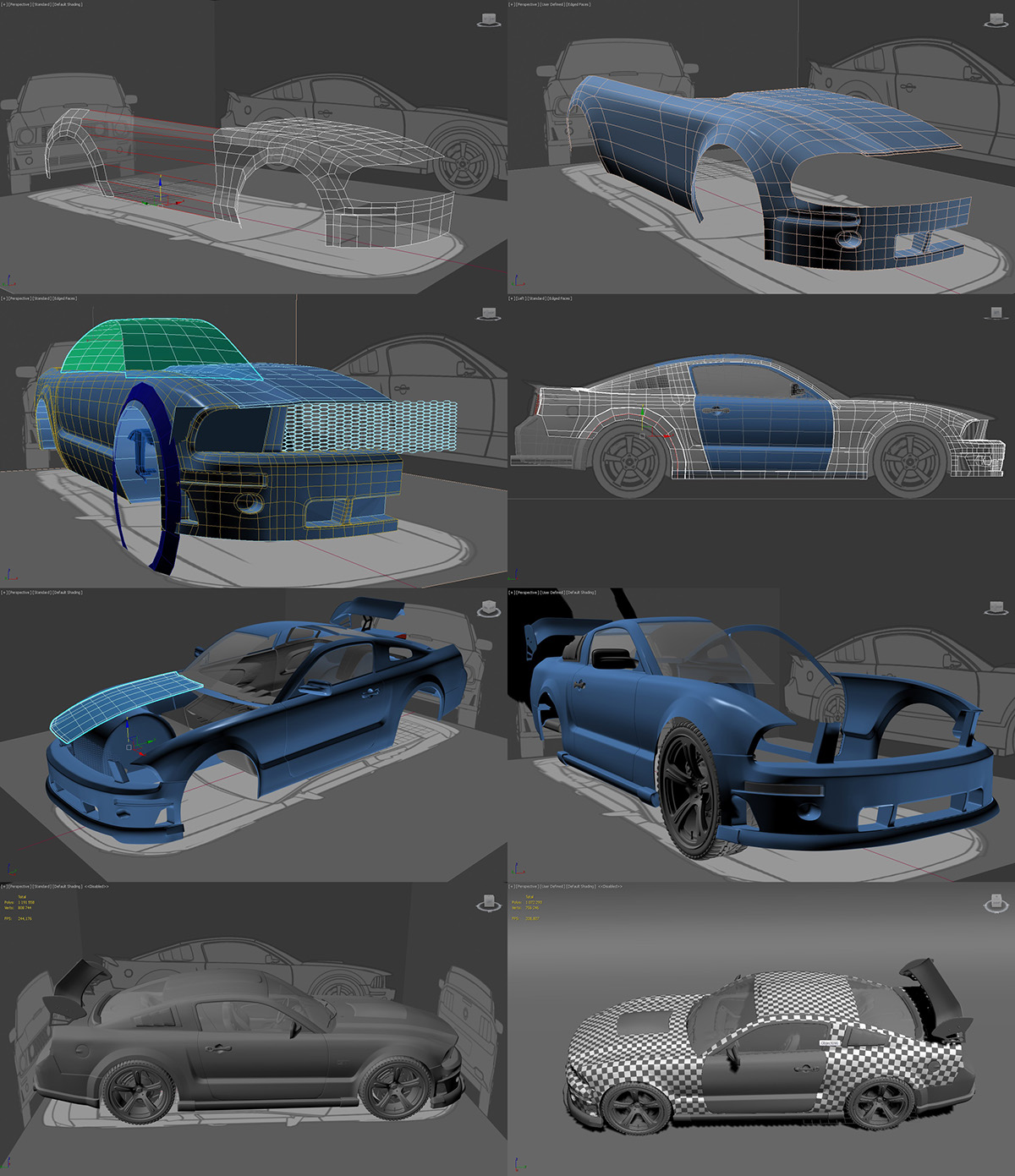#3ds max  V-ray model 3D 3d car SingaberaCG