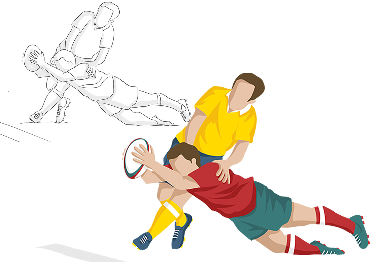 app Illustrator cartoon icons Rugby