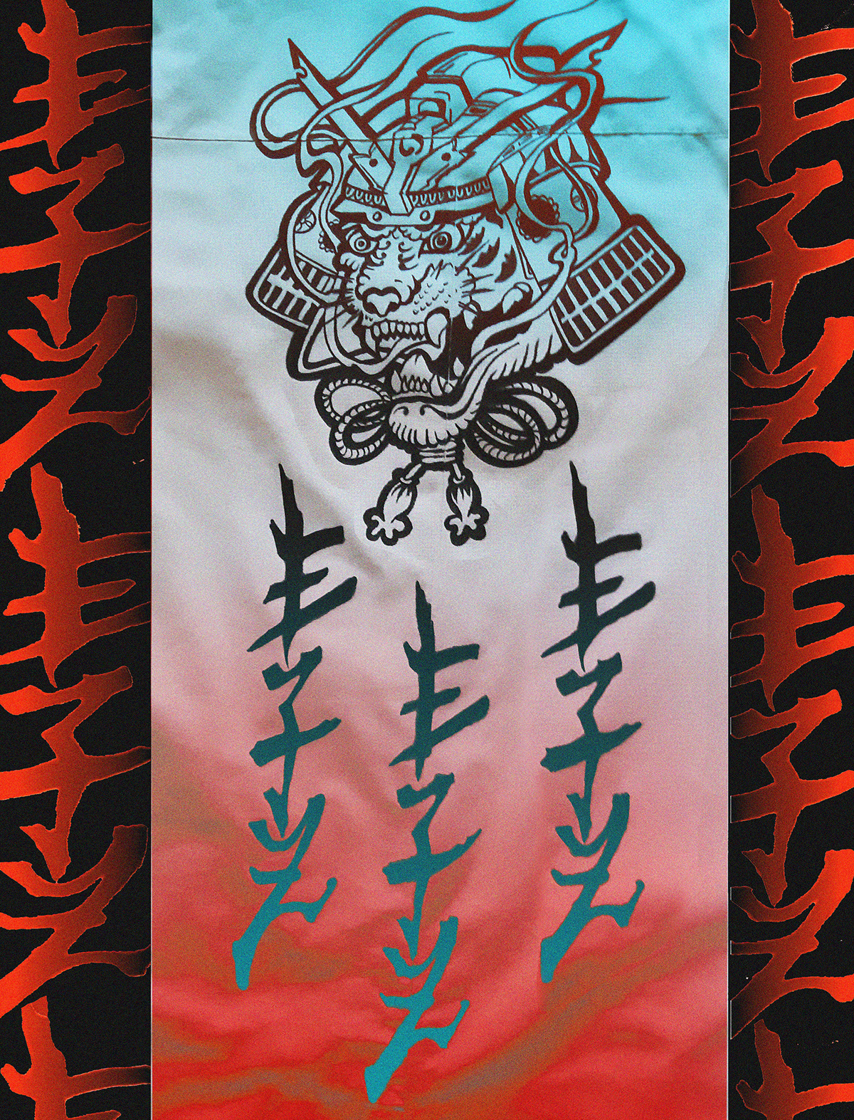 Custom print handpainted tigertattoo japanesetattoo japaneseart coatdesign fashiondesign