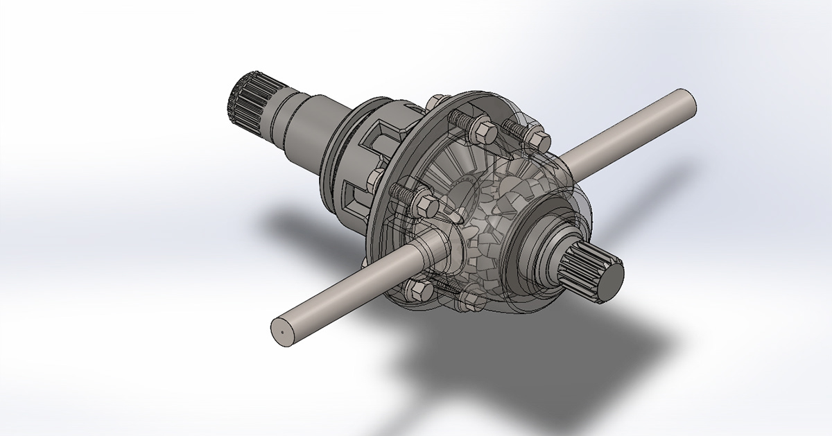 Solidworks 3D car Gear car parts automotive   sketch differential gearbox gear box