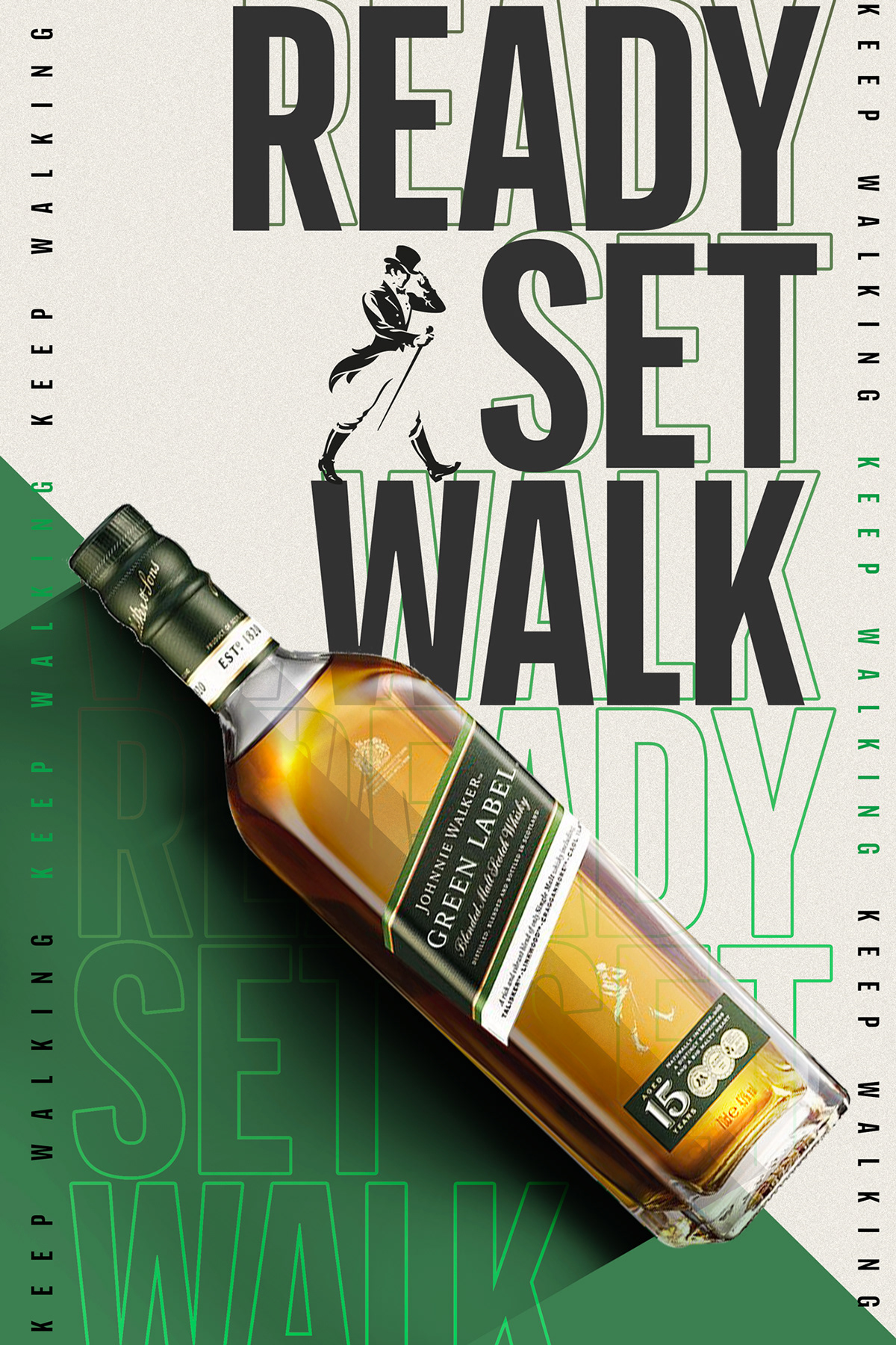 alcohol bottle diageo drink Johnnie Walker ready set walk Whisky