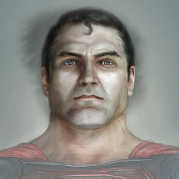 Man of Steel superman Cavill Digital Sketch portrait