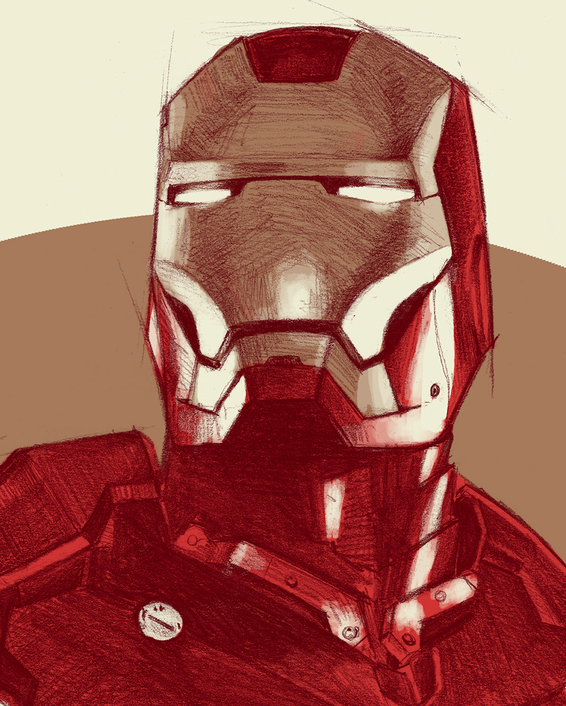 Iron Man Movie 10th anniversary Tony Stark Mark Illustration Poster Illustrated Marvel Studios Cinematic graphite pencil portrait