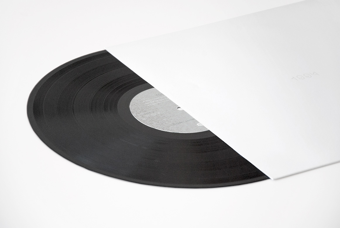 vinyl Compilation artificial intelligence cover minimal light music
