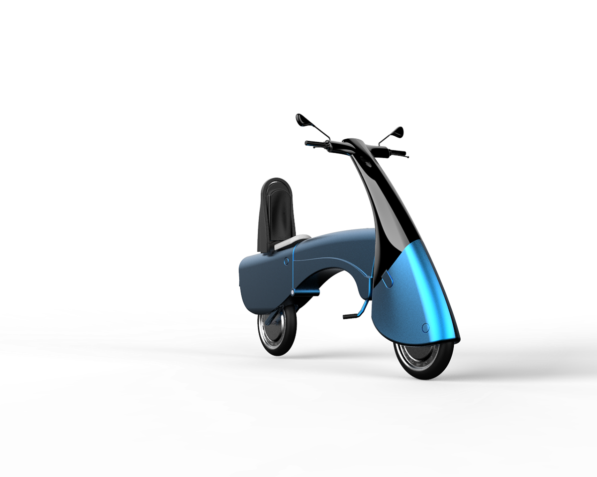 design diseño modelado motocicleta Moveo Render Solidworks