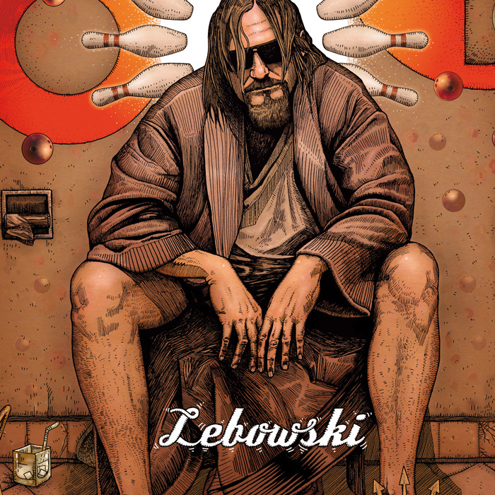 Big Lebowski lebowski dude bowling big zimzonowicz zimz comics comic komiks poster alternative movie poster jezus movie