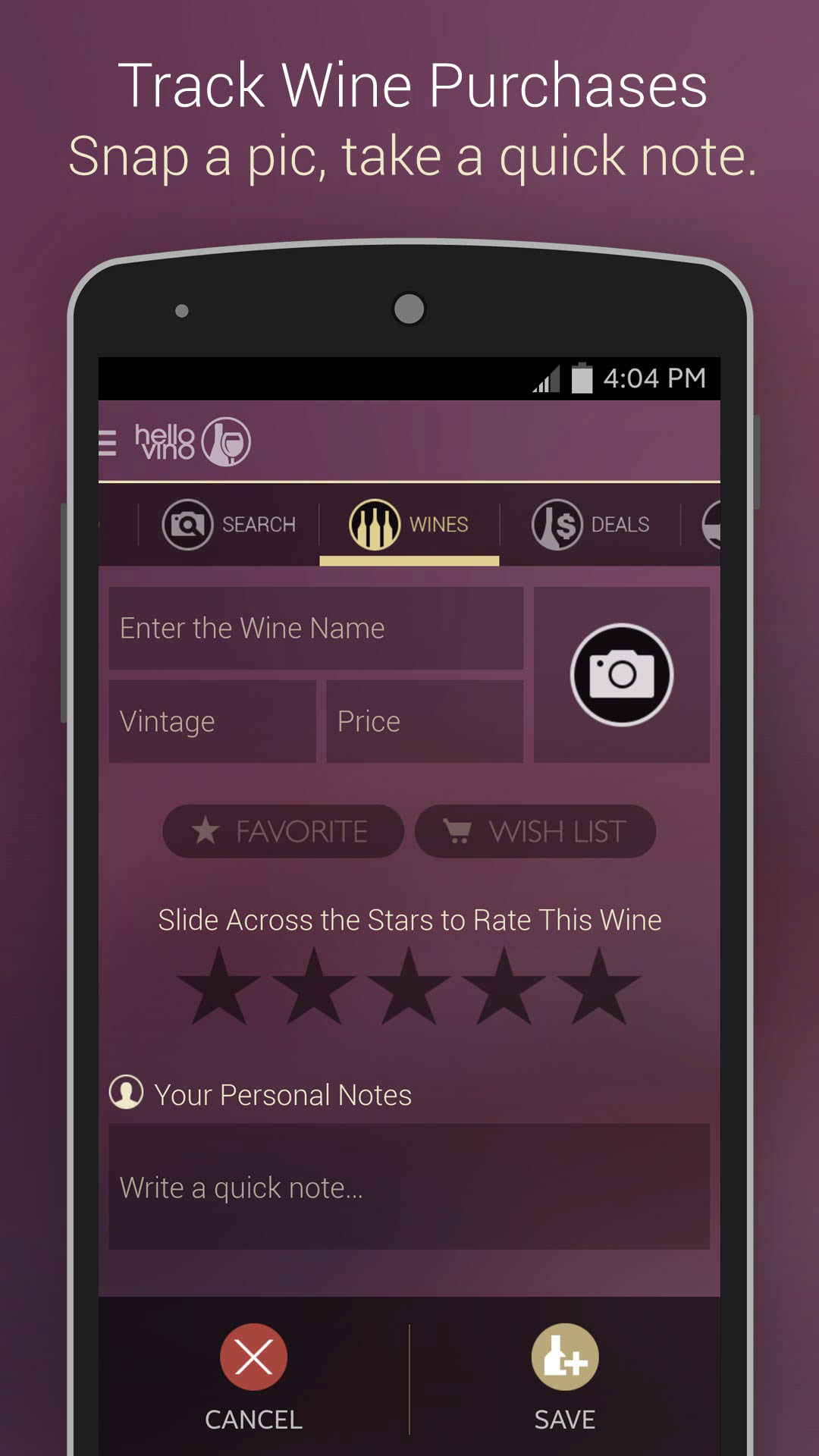 Hello Vino hellovino mobile app ios android iphone iPad wine