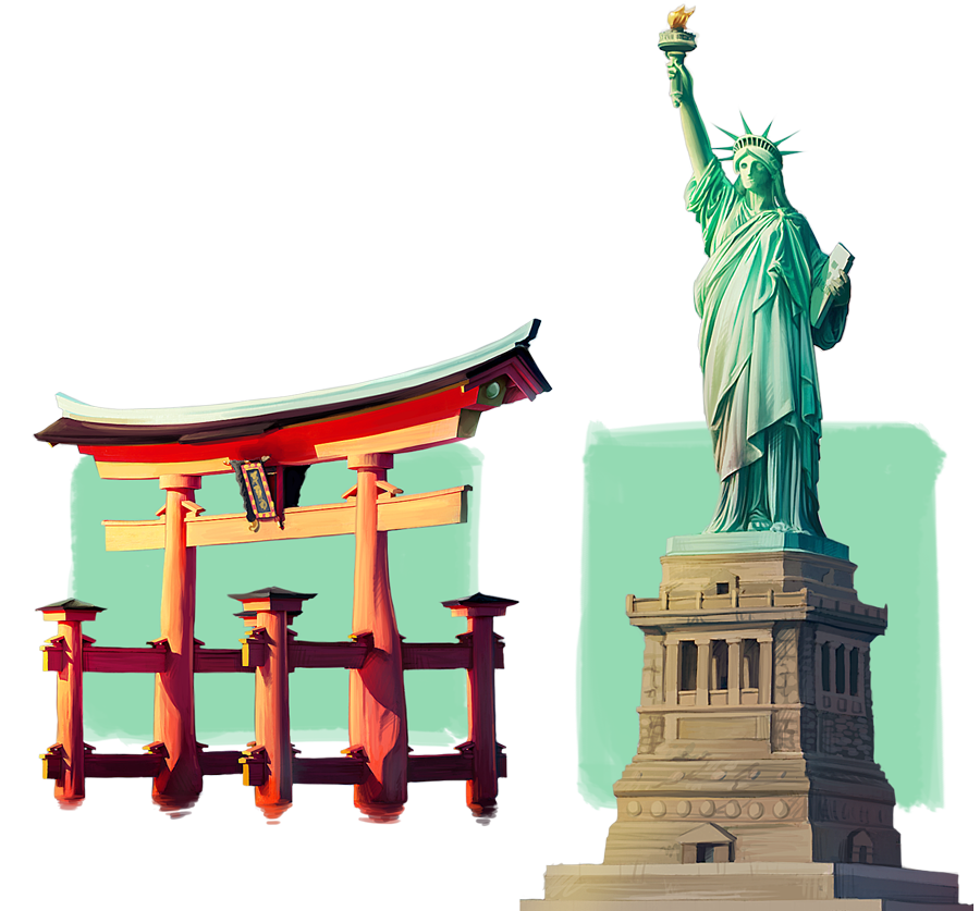 himeko Blog blogger Travel commission girl blue monuments big ben torii japan america england turky
