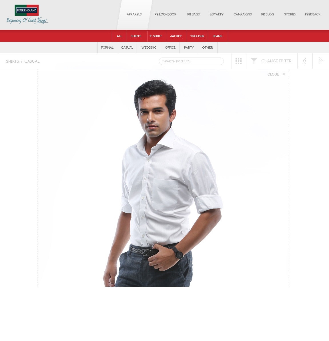 peter  england peterengland tomae India apparels fashion brand Website Web UI UI designing Peter england 