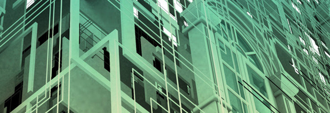 buildings windows fragments within Perspective geometric Collection digital 3d art