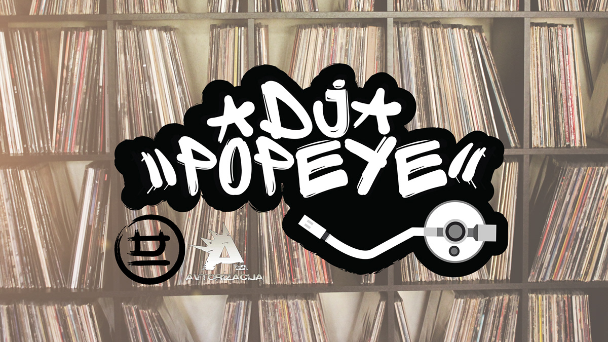 dj logo hip hop divizija avtorizacija Popeye dj popeye advert turntable vinyl rap