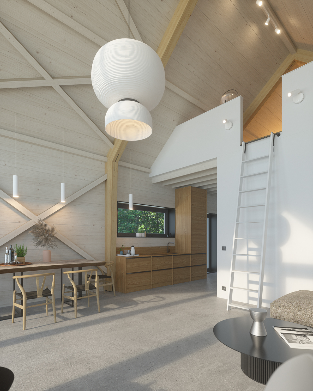architecture Interior interior design  small house visualization archviz Render cabin corona render  CGI
