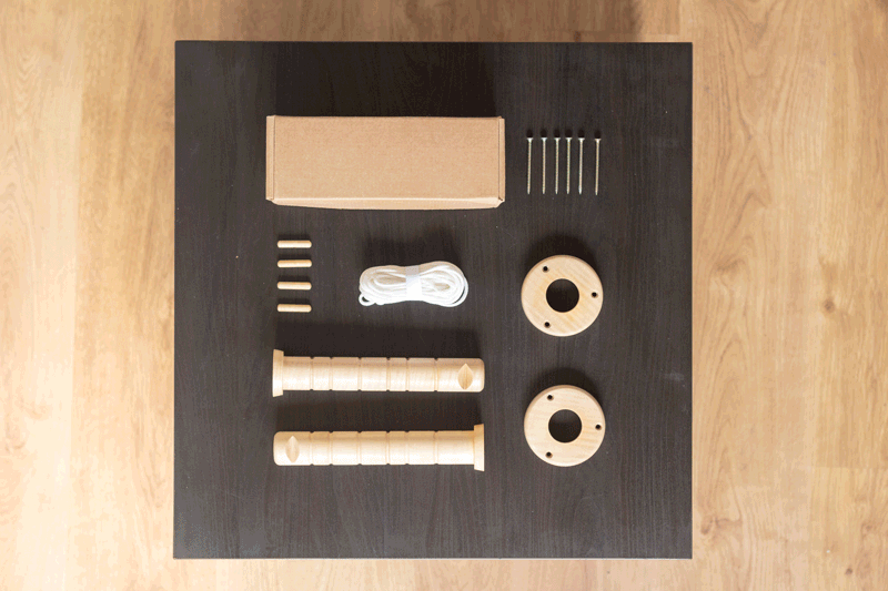 smallgran design Shelf wood string xanxan diseño estanteria tension cuerdas