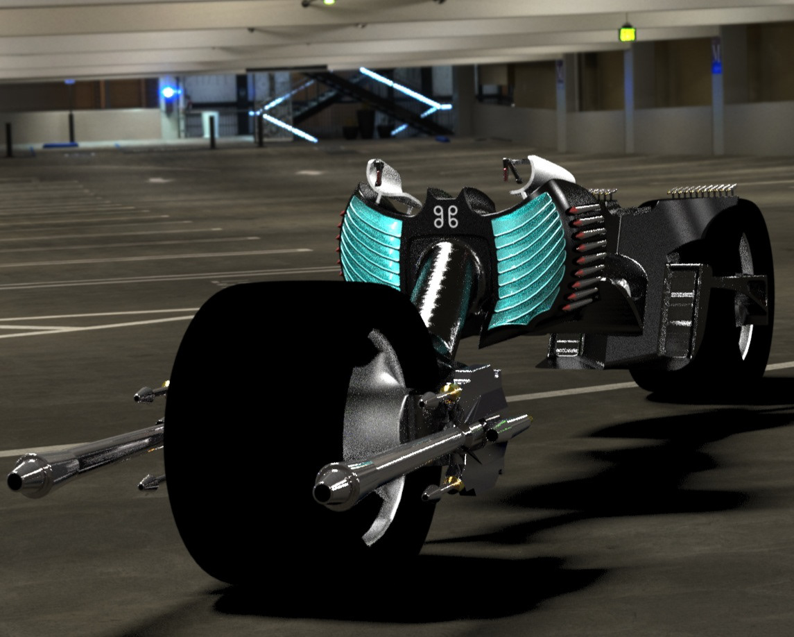 3d concept 3DDesign Automotive design batman Batmobile bike design concept design Transportation Design batpod hubless