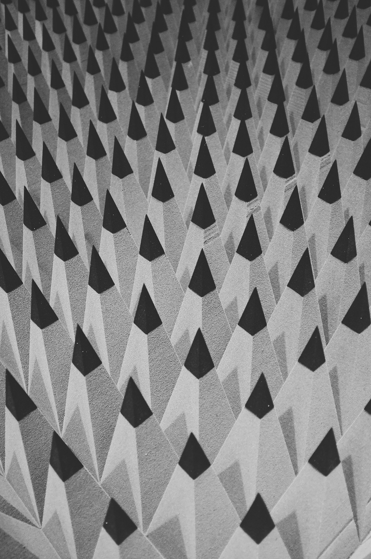 denmark chamber no sound studio DTU silence b/w monochrome empty dead Triangles pyramid