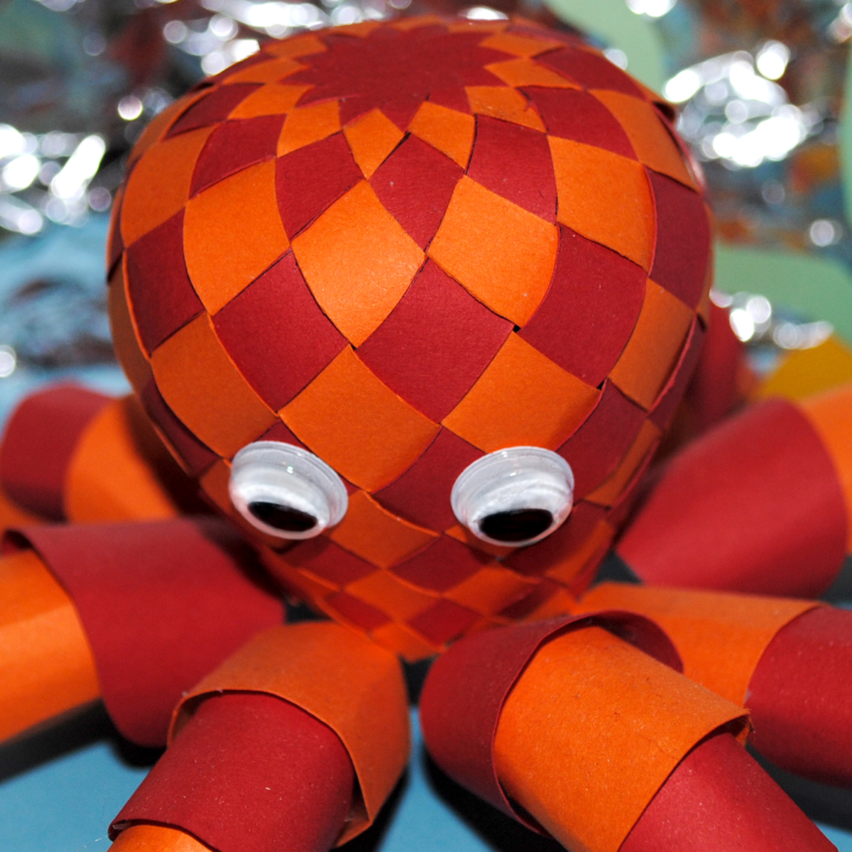 animal craft 3D paper papercraft octopus Ocean underwater