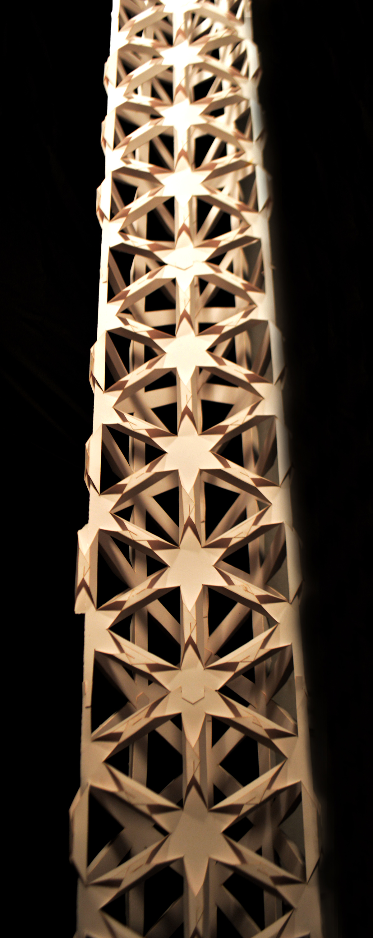 model risd tower Lamp laser cutting Rhino V-ray AutoCAD folding light
