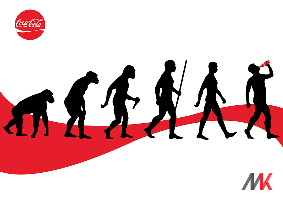 cocacola cola evolution Advertising  poster coca Silhouette drink