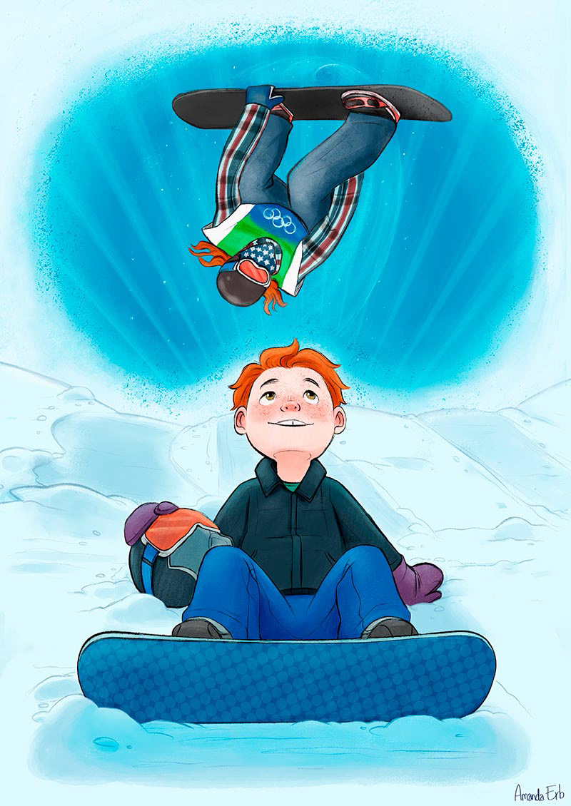 Celebrity dreams ILLUSTRATION  Olympics Shaun White Snowboarding