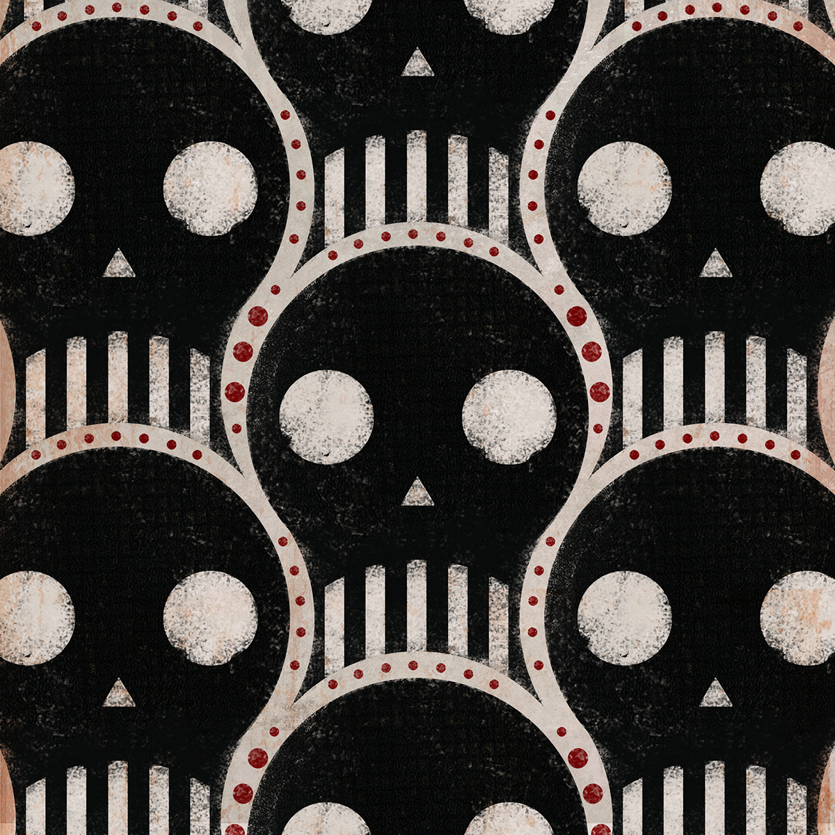 maxwell burroughs digital Computer graphic texture color skulls abstract