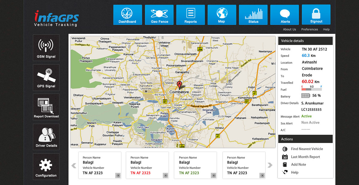 Dashboard UI Design  GPS UI