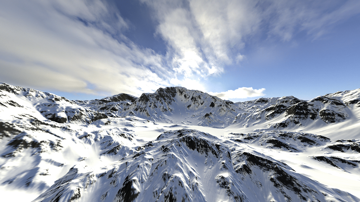 3D Landscape Marmoset marmoset toolbag mountains Render snow visualization world machine