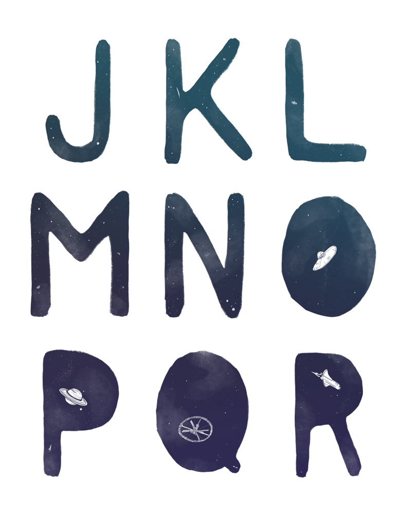 Space  sci-fi alphabet font